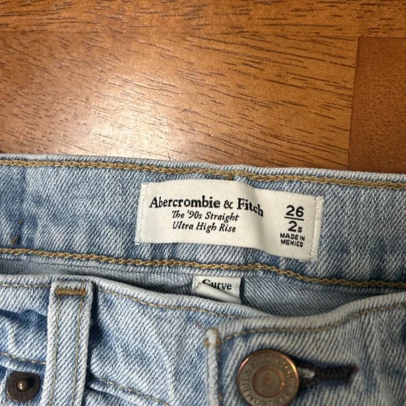 Abercrombie & Fitch Jeans Women's Size 2s The 90s Straight Ultra High Rise Curve - Picture 10 of 14